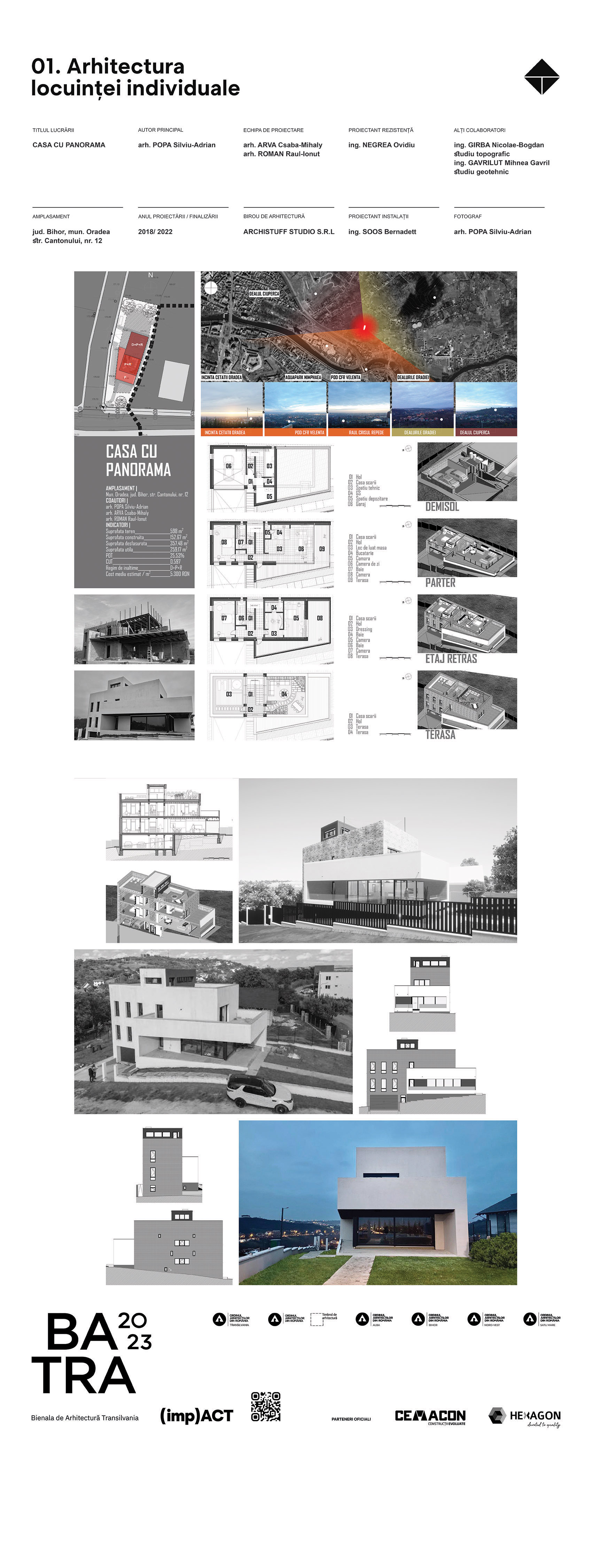 01 24 ARH POPA SILVIU ADRIAN-Casa tinichigiului-Panou BATRA 2023 82 x217cm
